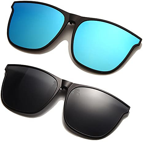 Long Keeper Polarisierte Sonnenbrille Clip für Brillenträger - Sonnenbrille Zum Aufstecken Polarisiert, Sonnenbrillen Aufsatz Brille Damen Herren