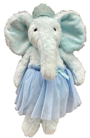 Sweety Toys 13920 Elefant Stoffpuppe Ballerina Fee Plüschtier Prinzessin 30 cm mit Krone