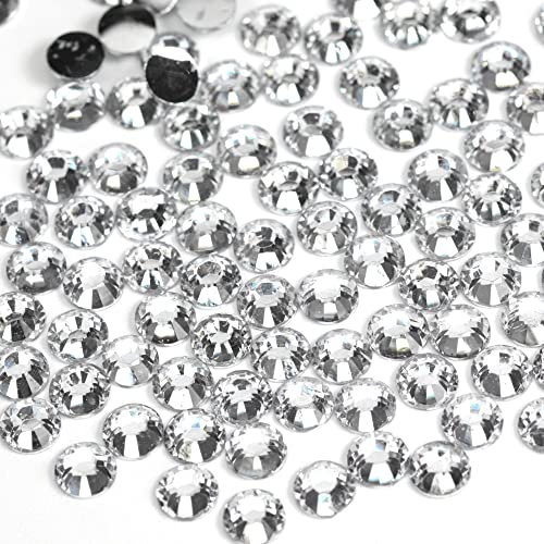 1000pcs 4mm Flat Back Non-Stick Rhinestone Crystal Diamantes Nail Art & Craft Scrapbooking Embellishments 90 Available Colours (4mm, Clear #1)