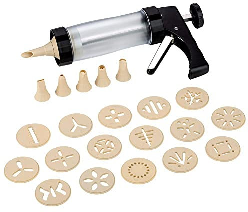 NAVA Machine à biscuits et à gâteaux Presse à biscuits Machine pour presse à pâtisserie Seringue Décorateur Set de 23 pièces. Misty