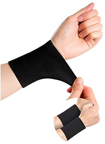 HAOSEM Lot de 2 manchons de compression pour poignet et canal carpien - Pour homme et femme - Pour le tennis, l'avant-bras - Pour tatouage, la gym