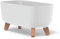 Gardening Naturally Indoor Plant Pot Zinnia Stylish and Durable Planter for Houseplants (Trough Pot 40cm x 20cm - White)