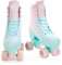 CROXER Rollschuhe Roller Skates für Kinder Erwachsene Mädchen Damen verstellbar (Sprinkly, 39-42 (25-26,5cm))