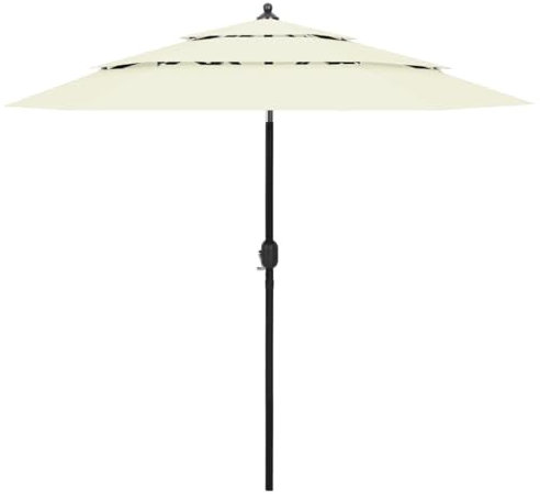 Higsose Ombrellone Da Giardino 2,5x2,5x2,29 m Ombrelloni Da Terrazzo Ombrelloni Giardino Ombrellone Da Balcone Antivento Ombrelloni Da Esterno Con Base Sabbia
