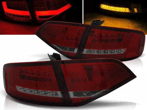 Led LightBar Rückleuchten in rot matt für Audi A4 B8 Limo