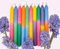 10er SET /./ 2-farbige Dip Dye Kerzen bunt BRENNDAUER 9 STD, mit Farbverlauf, Kerzen mehrfarbig in neon, pastell und bunt Farbset: spring1 extra lang, Geschenkidee Frau, Freundin