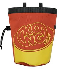 Kong. Lario Bag. Chalk bag. Sacca porta-magnesite per arrampicata e alpinismo. Interno Pile. Chiusura con coulisse e Asola Porta Spazzolino. Colore Amaranto
