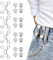 Gjinxi 4 Sets Verstellbare Hosenbund Enger Machen, Einstellbar Hosenbund Enger Machen Kein Nähen, Reduzieren Hosen Taille Knopf, Hose Enger Machen Clip, Verstellbare Jeansknöpfe für Hosen Jeans Rock