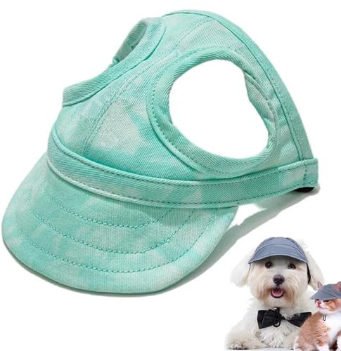 Outdoor-Sonnenschutzhaube für Hunde, Hunde Baseballmütze, Basecap Verstellbar Sonnenschutz Hut Hundecap mit Ohrlöchern, Hunde Mütze Hund Hunde Sonnenhut für Outdoor Sport (D, S)