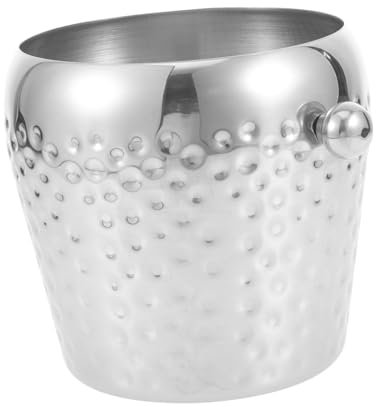 Amosfun Cubos De Hielo De Diseño Cubo De Vino Plateado De 1 Litro Suministros De Bar Cubo De Cerveza De Barra Multifuncional