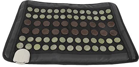 Heizmatte,220V Infrarot Rückenheizkissen Jade Turmalin Steine Wärmematte Einstellbar Temperatur 10℃-70℃ Mit Natürlichen Ferninfrarot Heizkissen Wärmematte Turmalinsteinen Tourmalin