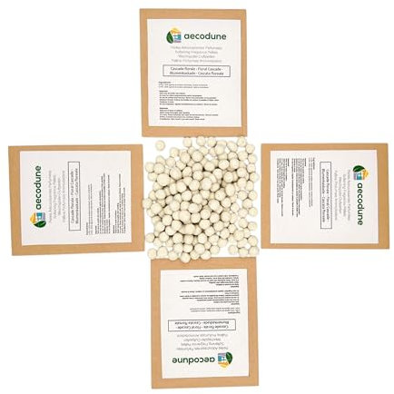 aecodune Ricarica per Palline Asciugatrici 4 mesi - Perle Ammorbidenti e Fragranza Delicata, Riduce il Tempo di Asciugatura - Ammorbidente per Bucato, Ingredienti Naturali ed Economie (40 Asciugature)