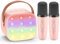 Dislocati 3-12 Year Old Girls Gifts, Kids Microphone Birthday Presents Girls Toys Age 3-15 Wireless Bluetooth Speaker Karaoke Machine 2 Microphones for Kids Karaoke Microphones Birthday Gifts