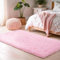 BEIMO Small Fluffy Faux Fur Bedside Rug 50x80cm, Soft Shaggy Rugs for Bedroom, High Pile Rugs, Non Shedding Plush, Solid Colour Shaggy Rug for Living Room, Pink