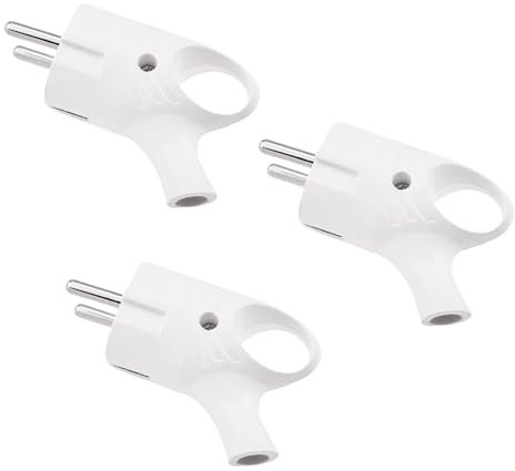 Leloco 3er-Set Schukostecker 16A 250V – Tragbarer Handstecker-Ersatzstecker, IP44 Wasserdicht Stromstecker Schutzkontaktstecker Schutzkontakt Stecker,Geeignet für Zuhause, Industrie, Außenbereich