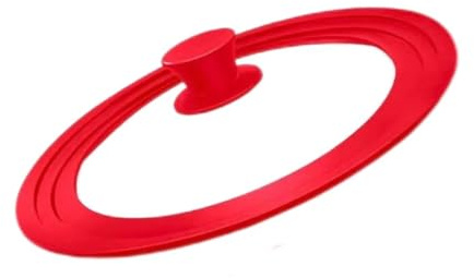 Pan Lid,Pan Lids Multifunctional Tempered Glass Pot Lid Silicone Steam Safe Skillet Pan Cover(Red 28-30-32cm)