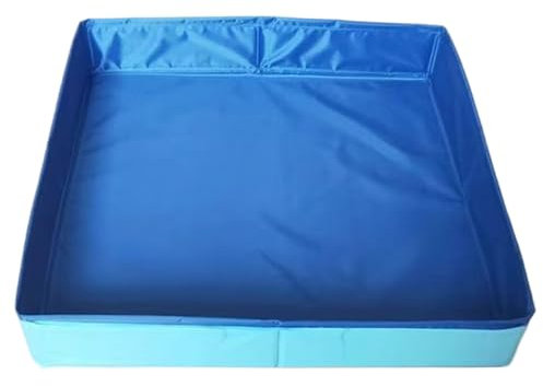 Xoeryoy Piscina per Cani, Piscina Quadrata in PVC Pieghevole da 20x20x3 Pollici per Animali Domestici, Bambini