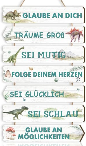 Celestdeco Dinosaurier Pfeile 7er Haengeschilder Kinder Dino Motiv Geschenk