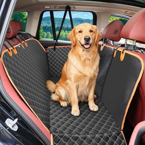 KYG Car Seat Cover, 5-in-1 Waterproof Dog Hammock for Cars 135cmx148cm | breathable visual window reduces anxiety, storage pocket, 4-step quick install, machine washable hammock/cover/boot/picnic