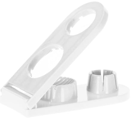 Envenzo Double Egg Slicer, Stainless Steel Wire Egg Cutter for Boiled Eggs, Fruit, Vegetables, Salads and Food Prep, White, 19.8 x 9 x 19.8 cm
