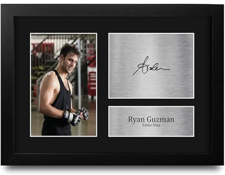 HWC Trading Ryan Guzman Eddie Diaz 37135 Geschenke Gedrucktes Signiertes Autogramm Foto für Fans von Fernsehshows - A4 Gerahmt