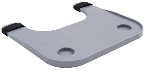 MIIWWOWO Wheelchair Tray with 2 Cup Holder, Removable Wheelchair Table for Adults Elderly (Grey, with Long Strap)
