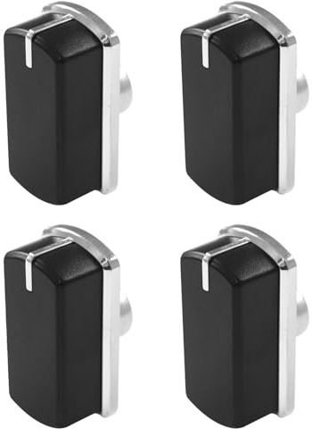 Reliapart Cooker Control Knob (4 Pack) Compatible for Belling 444440 Series, 444442, 444443, 444449, FSE60D, FSE60i, FSI60M Silver Finish 083240904 Oven Hob Selector Replacement