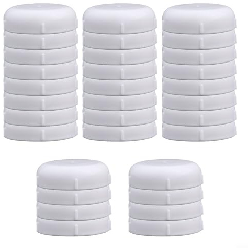 Plastic For Furniture Feet for Wrought Iron Outdoor Chairs 32 Pack 2 Inch with Moisture Drainage Holes (white)