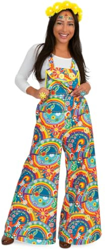 FRIES Latzhose Funky Rainbow – Dein ultimatives Outfit für Flower Power & gute Laune (L)