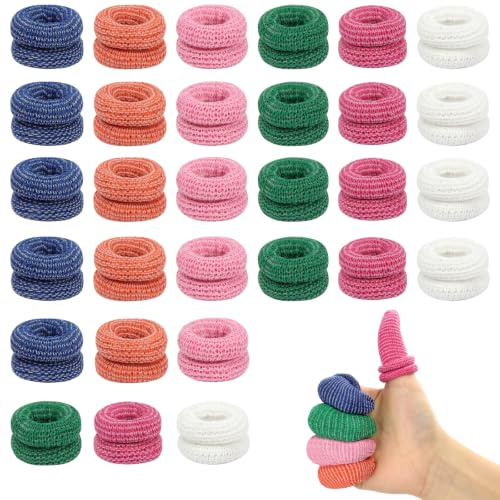 AOOTE Fingerförband, 30PCS Fingertoppsskydd, 6 Färger