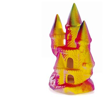 CLASSIC Aquatics Fluorescent 105 x 80 x 175mm Castle Aquarium Ornament Hand-Painted Non-Toxic Resin Decoration for Freshwater Aquariums