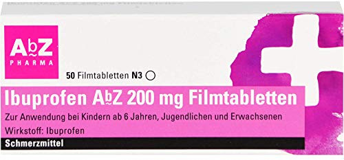 Ibuprofen AbZ 200 mg Filmtabletten Schmerzmittel, 50 St. Tabletten