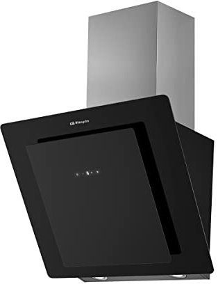 Orbegozo DS 80190 N - Campana extractora decorativa 90 cm, Clase A, frontal de cristal templado, capacidad de extracción 728 m3/h, iluminación LED, 4 niveles de potencia