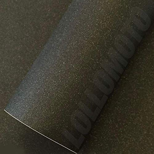 Nero Glitter Brillantini Pellicola Adesiva Rivestimento Auto Car Wrapping - 38x50cm
