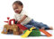 Fisher-Price - Little People - Wheelies Play 'N Go Baustelle - Spielset mit 3 Rädern Fahrzeugen - W1744