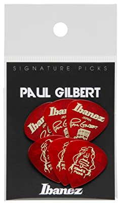 Ibanez Paul Gilbert Plectrums - Candy Apple (Blister Pack of 5)