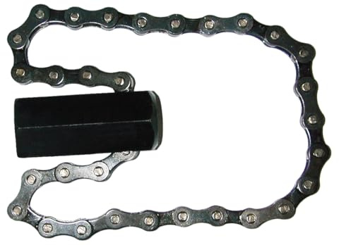 SW-Stahl 08300SB Ölfilterkettenschlüssel 1/2 Zoll, Antrieb 12,5 mm | Werkzeug für den Öldienst am Motor - passend für Ölfilter bis 115 mm Durchmesser - robuste Normalkette