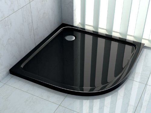 Duschtasse 80 x 80 cm (Viertelkreis) (schwarz)