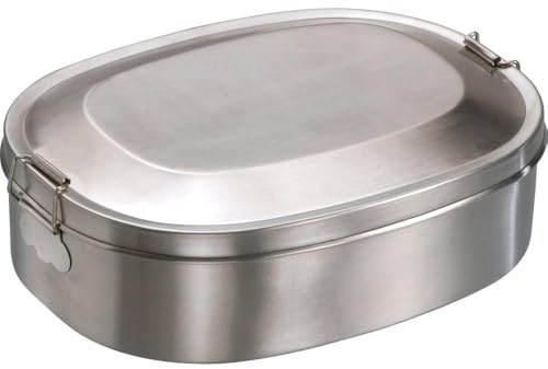 MATO Edelstahl Vesperdose 14 x 18 cm Vesperbox Brotdose Lunchbox Dose Box Behälter