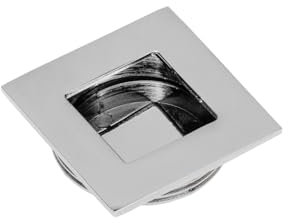 Recessed Flush Sliding Door Handle Pull Square 40 x 35 x 10mm Chrome