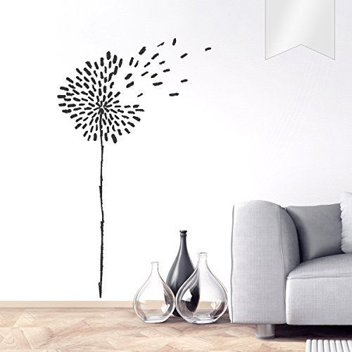 WANDKINGS Wandtattoo - Pusteblume mit Samen - 38 x 68 cm - Milchglasfolie - Wähle aus 5 Größen & 35 Farben
