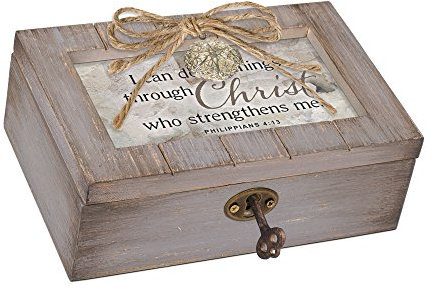 Cottage Garden Dinge durch Christ Grau Distressed Medaillon Petite Musik Box Amazing Grace