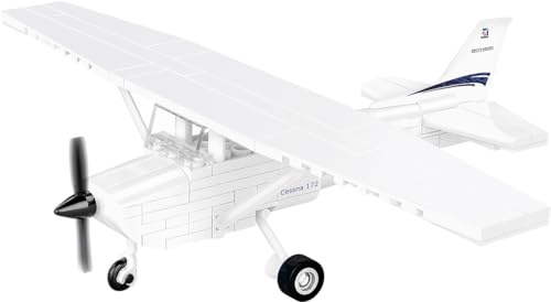 COBI - Cessna 172 Skylane (160 Pcs) - Plastic Model Kit - Airplane - Aviation - For Adults & Hobbyists - Unisex - White - 1:48 Scale - 9.3 x 6.9 x 2.6 inches