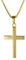 trendor Kreuz Gold 333 mit goldplattierter Venezianer Kette Damen Halskette, Gold Anhänger, Kreuz Anhänger aus Echtgold, elegantes Geschenk 08500-40 40 cm