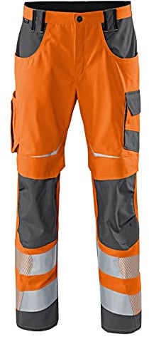 KÜBLER REFLECTIQ Hose PSA 2 – Hose mit Reflexstreifen und Cordura®-Verstärkung warnorange/anthrazit Gr. 29