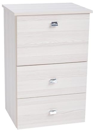 LIBEROSHOPPING.eu - LA TUA CASA IN UN CLIK Mobile ASSE da Stiro a Scomparsa con Ruote Multiuso Pratico con 2 cassetti e 1 Anta (rovere sbiancato)