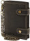 Wildery® RFID Biker Geldbörse mit Kette I Geldbeutel mit Kette Männer I Portemonnaie mit Sicherheitskette I Bikerkombibörse Hochformat I Männer Geschenke /#Vintage Chain WI110 (Schwarz)