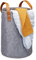 Relaxdays Wäschekorb Filz, Tragegriffe aus PU-Leder, 28 l Aufbewahrungskorb Kinderzimmer, Bad, HxD 45 x 30 cm, anthrazit, 1 Stück