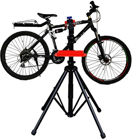 Dbtxwd Bike Maintenance Repair Stand Adjustable Cycle Repair Mechanic Workstand Rack with Soft Clamp Tool Tray