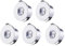 Klein Mini LED Einbaustrahler 1W 5 Stück 230V Deckenstrahler mit Transformator COB Downlights Deckenspots Aluminium 100-120lm 6000K